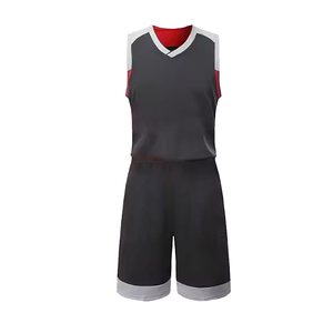 Vente en gros uniforme de maillot de basket-ball de couleur noire solide personnalisé produits de haute qualité fabriqués au Pakistan - Product Image 4