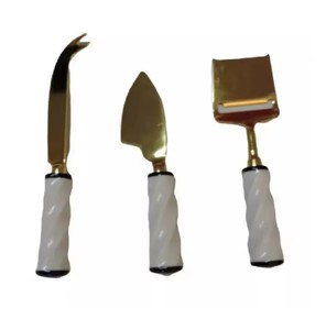 Ensemble de couverts en acier inoxydable avec poignée en nacre Outils de coupe de corne et de fromage populaires pour la maison ou l'hôtel - Product Image 4