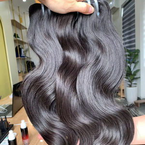 Export Raw Virgin Vietnam 26 ''Ondulado natural 5x5 Hd Peluca con cierre de encaje Cabello de un solo donante Precio al por mayor Proveedor de Vietnam - Product Image 1