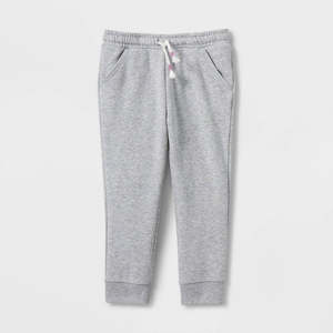 Pantaloni Jogger in Pile Grigio per Bambine Cat & Jack, Taglia 5T, Leggings Caldi Lavorati a Maglia con Motivo a Zampa, Stile Casual - Product Image 1