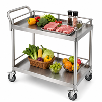 Chariot de service alimentaire mobile en acier inoxydable pour cuisines commerciales et projets de restauration – Vente en gros