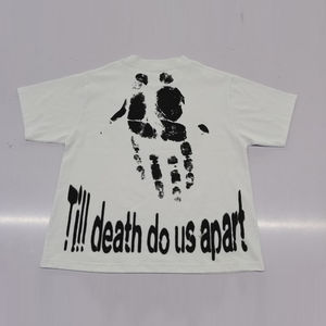 Camisetas personalizadas de streetwear con estampado desgastado para hombre, camisetas extragrandes personalizadas de algodón blanco vintage de alta calidad - Product Image 4