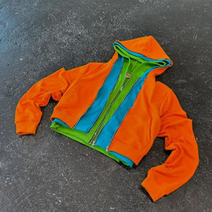 Sweat à capuche à fermeture éclair à trois couches pour hommes des fabricants de vêtements 500 GSM sweats à capuche vierges surdimensionnés en molleton de coton lourd printemps - Product Image 3