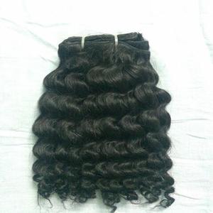Tissage de cheveux raides ondulés naturels vierges de vison bruts non transformés en Inde Paquet de vente en gros de cheveux humains bruts en vrac Exportateur indien - Product Image 1