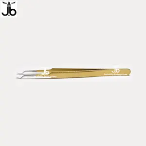 Revolutionary lash extension implements stainless steel gold color eyelash extension tweezers