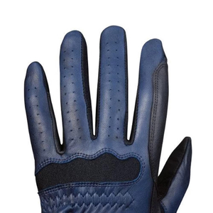 Nouveaux gants d'équitation : hiver, doigts entiers, cuir synthétique bleu - Product Image 4