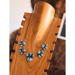 Ensemble de bijoux Lydia Begay, collier en turquoise Golden Hills et argent sterling - Product Image 4