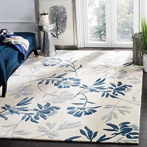 Tapis moderne 100% en laine et coton, tufté à la main, coupe en boucle, motif abstrait, pour enfants et salon - Product Image 2