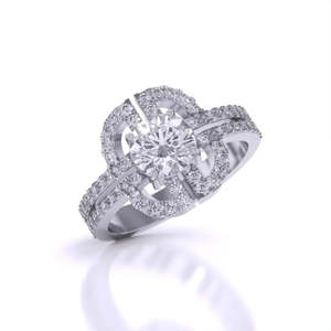 Anillo Solitario Elegante con Diamante de Corte Redondo de 1.00 Ct, Color F, Claridad VS, Diamante Cultivado en Laboratorio en Oro de 14K, Regalo de Aniversario de Bodas - Product Image 4