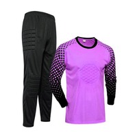 Nouveau uniforme filles Football formation gardien de but Football maillot ensemble à manches longues protection éponge chemise pantalon 100% Polyester