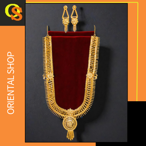 Top Selling Item 2025 Necklace Earrings <b>Set</b> with 22K <b>Gold</b> Plated Unique Designed Women Wear Necklace Earrings <b>Set</b> <b>Jewelry</b> - Product Image 2