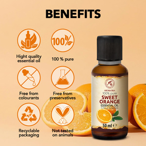 Aromatika Sweet <b>Orange</b> Peel Essential Oil 50 ml 100% Pure Natural Citrus Sinensis Cold <b>Pressed</b> Aromatherapy All Skin Types - Product Image 3
