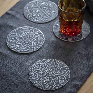 Metal coaster <b>for</b> <b>office</b> <b>desk</b> table top decoration protective mat <b>for</b> tea coffee mugs and <b>small</b> hot serving pots - Product Image 2