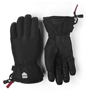 Gants de ski personnalisés de bonne qualité et bon marché, imperméables, en fourrure de mouton et en cuir polyester, paume chaude, hiver, neige, motoneige, mitaines - Product Image 1