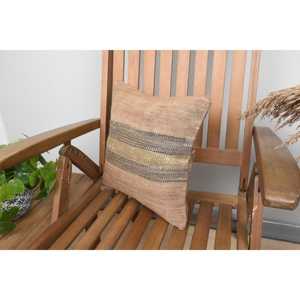 Oreiller patchwork Kilim en laine beige 14x14 pouces oreiller rustique brodé moelleux vintage de luxe pour la literie ou le sol - Product Image 3