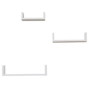 White Fancy Wood Floating Wall <b>Shelves</b> Wall Mounted Storage <b>Shelf</b> for Home Hotels Living Room Kitchen Decor Made in India 2024 - Product Image 2