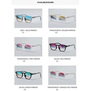 Lunettes de soleil ovales polarisées UV400 Sunray Colorful Film, lunettes de soleil de créateur pour femmes, lunettes rétro pour hommes, lunettes vintage épaisses et tendance - Product Image 3