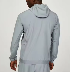 Lightweight <b>Men's</b> Waterproof Windbreaker <b>Jacket</b> with Detachable Hood Solid Pattern for Outdoor Sports - Product Image 4