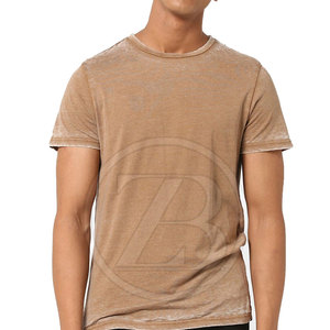 T-shirt pour homme délavé à l'acide Design unique Séchage rapide et respirant Confortable Qualité supérieure 100% Coton Motif solide - Product Image 1