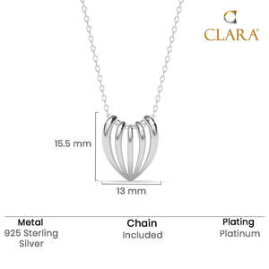 Compre Colgantes de Plata de Ley 925 de Primera Calidad para Mujeres y Niñas, Forma de Corazón, Chapados en Rodio, con Diamantes, Moissanita, Circonita, Oro Rosa y Platino - Product Image 5