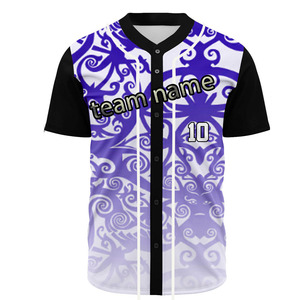 100% Polyester élégant nouveau Design Baseball Soccer Jersey fournisseur 2025 OEM bouton vers le bas jeunesse unisexe Baseball Jersey pour les jeunes - Product Image 5