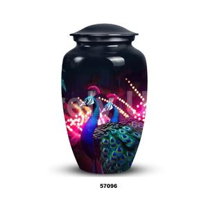 Gran oferta, urna de aluminio para adultos de cremación de pavo real para cenizas humanas, urna grande decorativa con bolsa de terciopelo gratis - Product Image 2