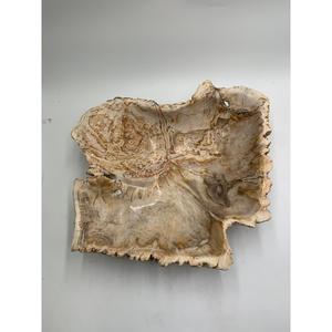 Vase en bois pétrifié naturel fait main jusqu'à 40 cm, décoration intérieure de luxe avec grande coupelle décorative - Product Image 6