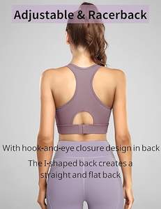 Soutien-gorge de compression personnalisé pour femme, vêtement de sport et de yoga en tissu Spandex, anti-transparence, haute qualité, moderne, à manches longues et ajusté - Product Image 3