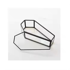 Boîte de rangement pour bijoux vintage en verre et laiton, de forme rectangulaire, sur mesure, décoration d'intérieur, vente en gros - Product Image 1