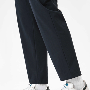 OEM Men's Casual Mid Waist Canvas Pencil <b>Trousers</b> Lightweight <b>Stretchy</b> Sporty Style with Drawstring and Back Zipper Pocket - Product Image 6