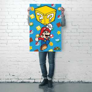 Affiche sur toile style moderne Super Mario Block Jump pour décoration murale - Product Image 3