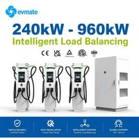Borne de recharge DC divisée 480kW 640kW pour véhicules électriques, chargeur ultra-rapide avec prise en charge OCPP, station de recharge extérieure pour stations-service