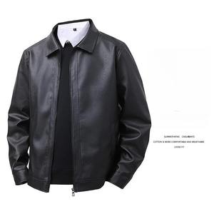 แจ็คเก็ตหนังฤดูหนาวทรงหลวม สวมใส่สบาย ใช้งานได้หลากหลาย เหมาะกับทุกสรีระ มีฮู้ด กันลม กันน้ำ สไตล์สมาร์ทแคชชวลสำหรับผู้ชาย - Product Image 5