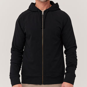 Sweat à capuche zippé en éponge française pour hommes sweats à capuche en coton bio sweats à capuche zippés sweats à capuche personnalisés - Product Image 4