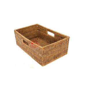 Panier de rangement en jacinthe d'eau pour la décoration intérieure et l'organisation de la cuisine Design unique tissé à la main naturel - Product Image 1