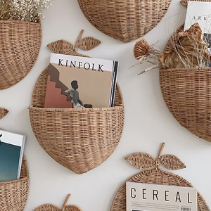 ตะกร้าหวายรูปผลไม้เป็นมิตรกับสิ่งแวดล้อม-อุปกรณ์จัดผนัง & ตกแต่งห้อง-ตะกร้าผลไม้หวายแบบชนบทศิลปะติดผนัง - Product Image 2