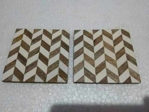 Handmade Bone Inlay Coaster Best Classic <b>Teacup</b> Coaster for Home Office Restaurants Square Shape Wholesale for Home Ware Use - Product Image 3