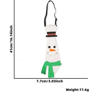 Corbata navideña <span class=keywords><strong>de</strong></span> dibujos animados <span class=keywords><strong>para</strong></span> fiestas navideñas y decoración festiva Accesorio <span class=keywords><strong>de</strong></span> regalo novedoso divertido - Product Image 4