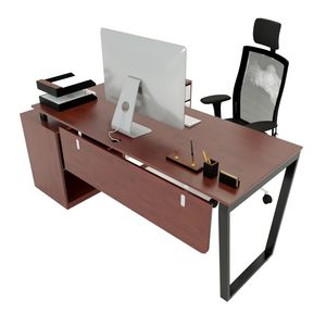 Contemporary Executive <b>Solid</b> <b>Wood</b> L-Shaped Luxury <b>Desk</b> 160x140cm Assembly Required-HBTC023 - Product Image 1