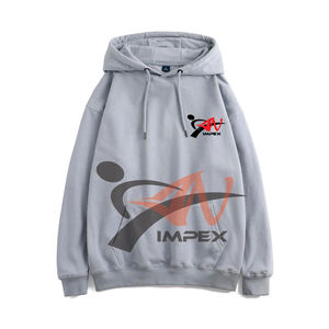 คุณภาพสูงที่กําหนดเองการพิมพ์โลโก้ผู้ชายเสื้อสวมหัว Hoodie วัสดุที่กําหนดเองยืดหยุ่นผู้ชายเสื้อสเวตเตอร์ Hoodie - Product Image 2