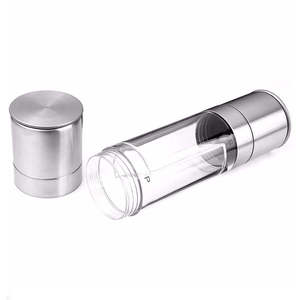 Macinino di pepe e sale ricaricabile in acciaio inossidabile macinino spezie 2-in-1 di alta precisione con due scomparti - Product Image 3