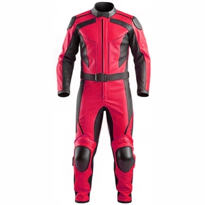 Costume de moto personnalisé pour hommes de qualité supérieure en cuir véritable combinaison d'équitation de vélo de sport coupe-vent extérieur - Product Image 2