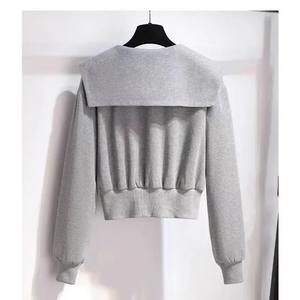 ชุดเสื้อโค้ทผ้าฝ้าย100% สำหรับผู้หญิง, เสื้อสเวตเตอร์มีซิประบายอากาศเป็นมิตรกับสิ่งแวดล้อมผ้าคอตตอน - Product Image 3