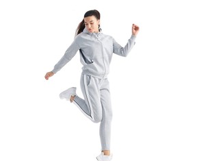 Chándal de algodón % de lana tecnológica para mujer 2024, ropa deportiva de Fitness de talla grande transpirable de dos piezas de secado rápido - Product Image 2
