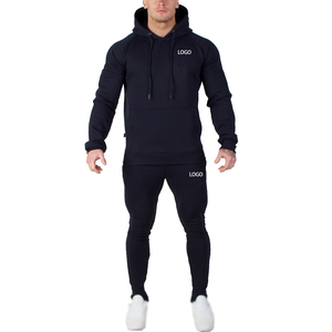 OEM Logo personnalisé Sports d'hiver Sweat à capuche Tech polaire deux pièces en gros Survêtement unisexe Jogging solide - Product Image 6