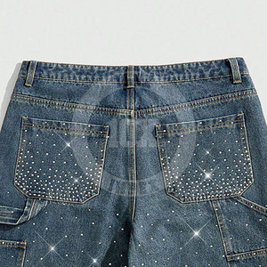 Shorts décontractés pour hommes à usage extérieur OEM Shorts décontractés pour hommes à strass 2025 Shorts pour hommes à la mode avec strass - Product Image 6