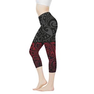 Leggings Capri de Cintura Alta con Control de Abdomen, Impresión Personalizada, para Mujer, con Tacto Suave como la Mantequilla, Pantalones Ajustados Personalizados para Mujer - Product Image 6
