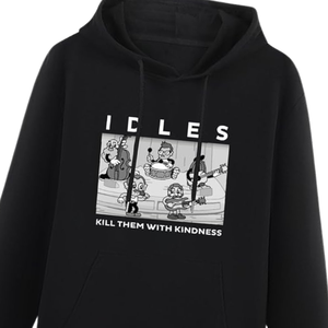 Idles giết chúng với lòng tốt hoodie người đàn ông Đen dạo phố thêu quá khổ áo thun thời trang mùa đông trùm đầu Áo Hoodies - Product Image 3