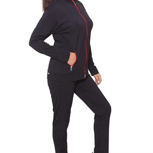 Bajo MOQ Tallas grandes Mujeres Casual Jogger Traje de manga larga Ligero Poliéster Spandex 2 piezas Chándal para damas - Product Image 5