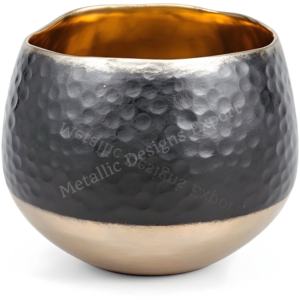 Bougeoirs votifs en métal noir et or contemporains Cadeau unique Ajoutez du style à votre espace Autres bougeoirs Lanternes - Product Image 5